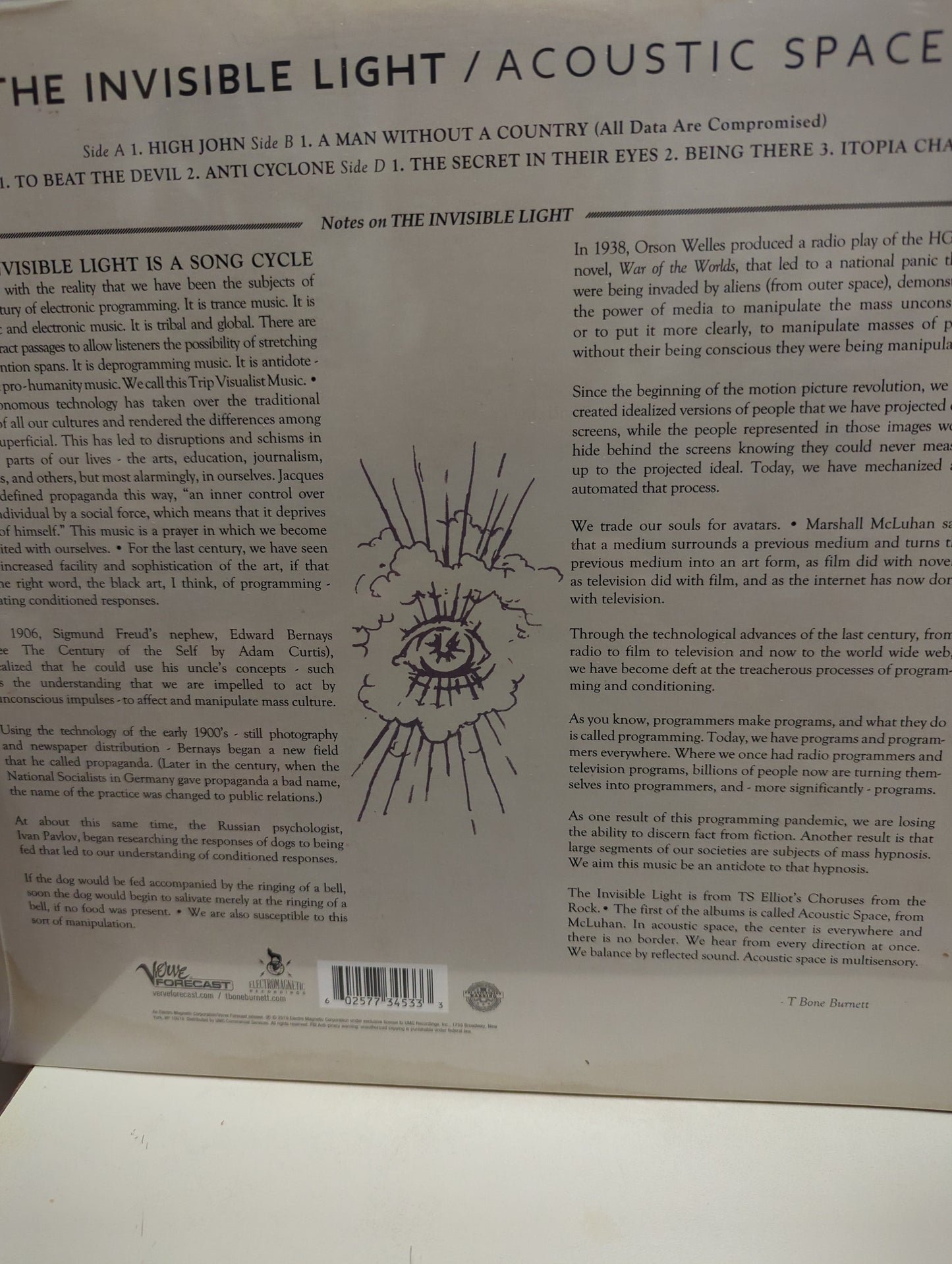 BURNETT, T BONE / INVISIBLE LIGHT: ACOUSTIC SPACE - 2XLP
BURNETT, T BONE / INVISIBLE LIGHT: ACOUSTIC SPACE – 2XLP